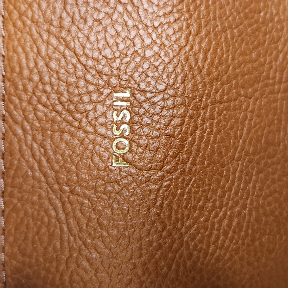 NWT Fossil Brown Leather Satchel NEW - Picture 8 of 16